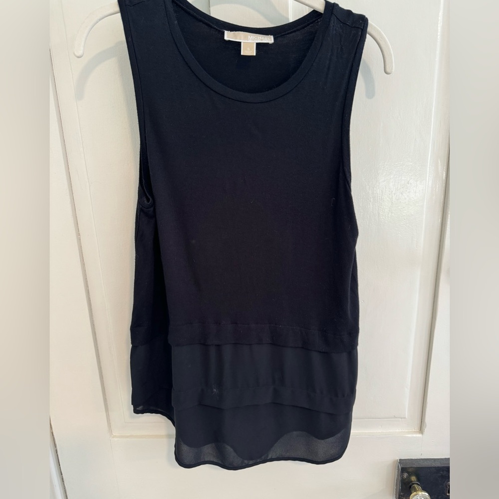 Michael Kors black sleeveless top, size S